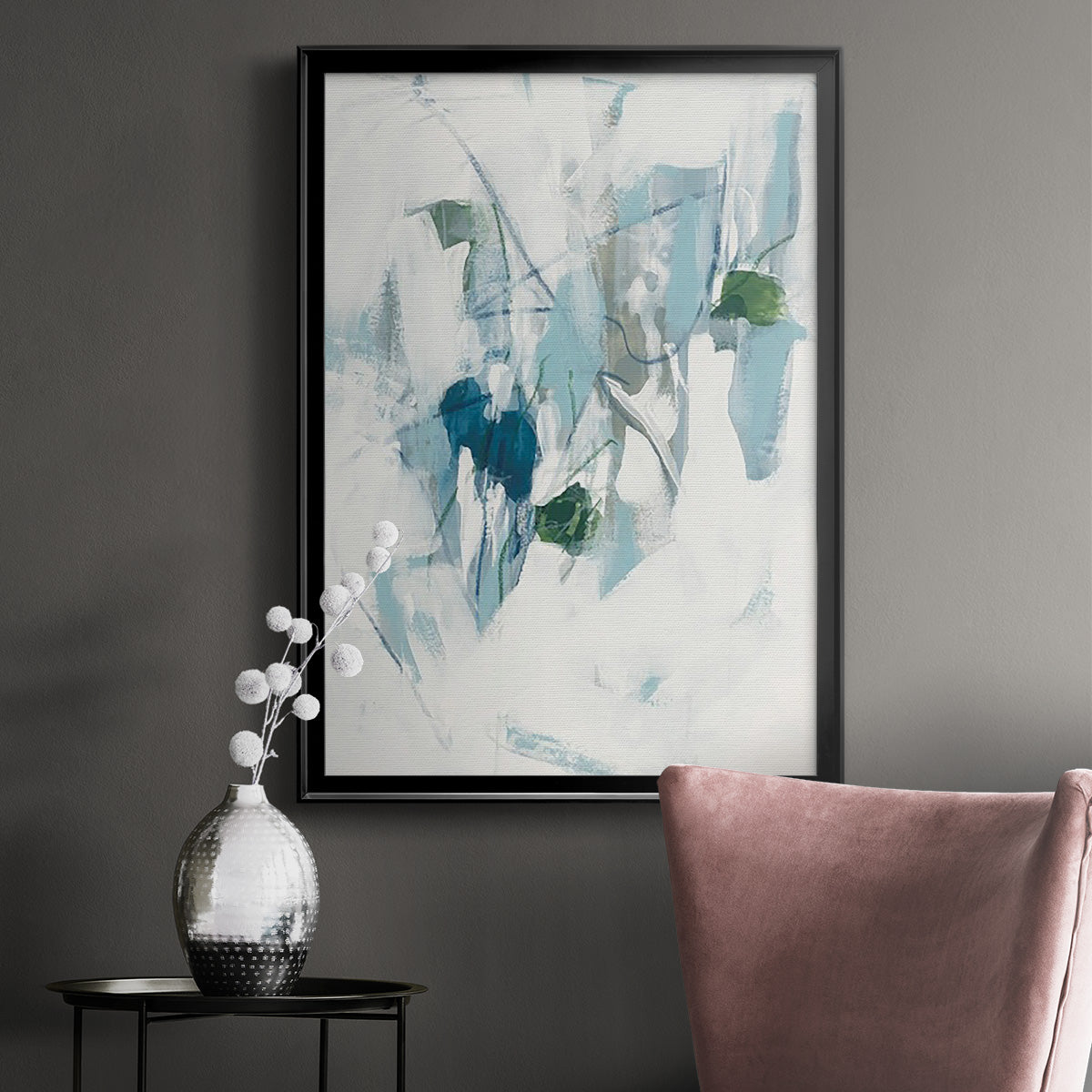 Ice Cavern II - Modern Framed Canvas Print