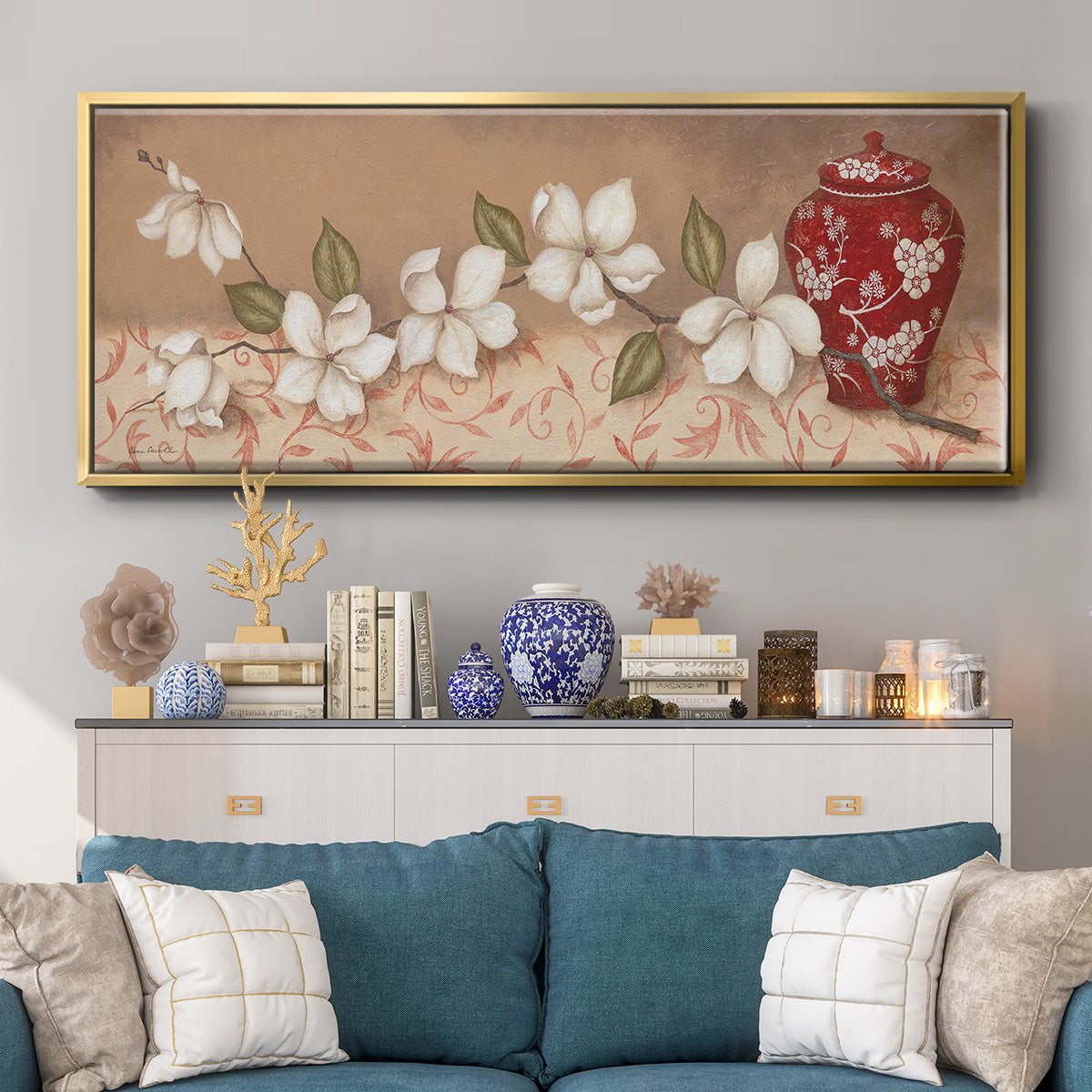 Mantle Masterpiece II - Floater Framed Canvas Print