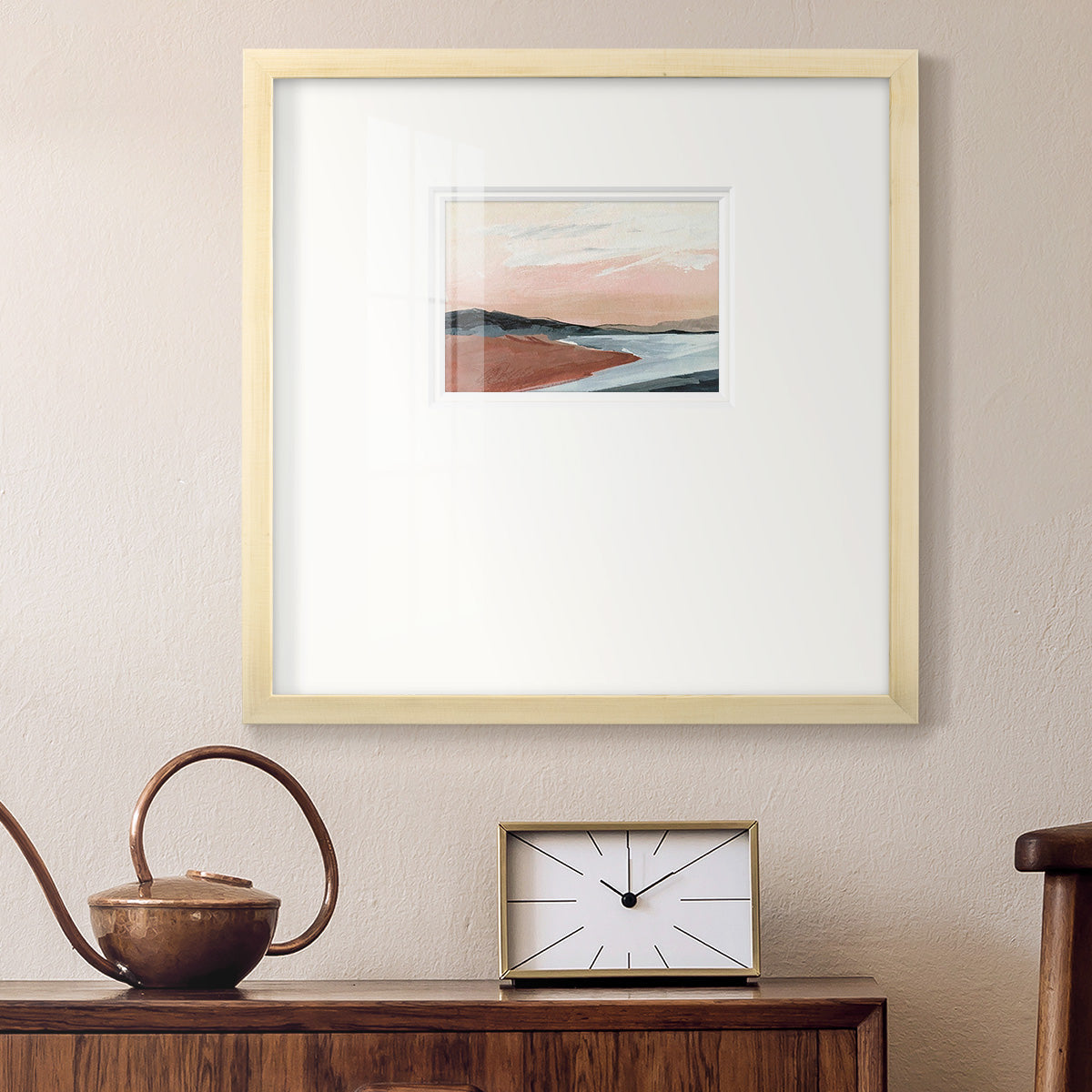 Paynes Coast I Premium Framed Print Double Matboard