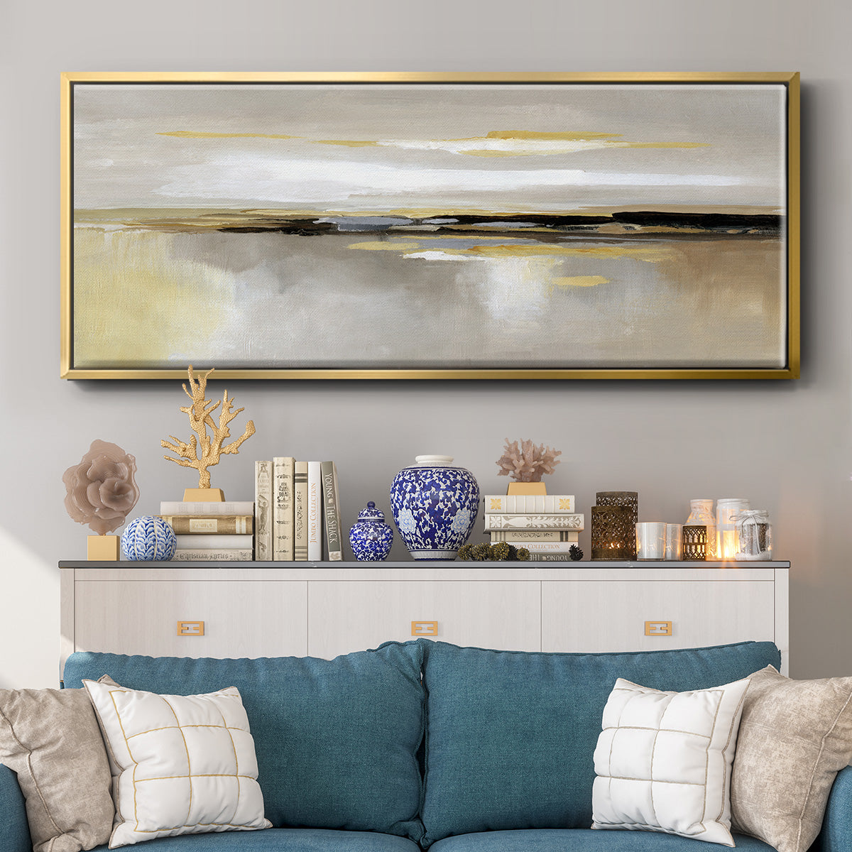 Silver Lining - Floater Framed Canvas Print