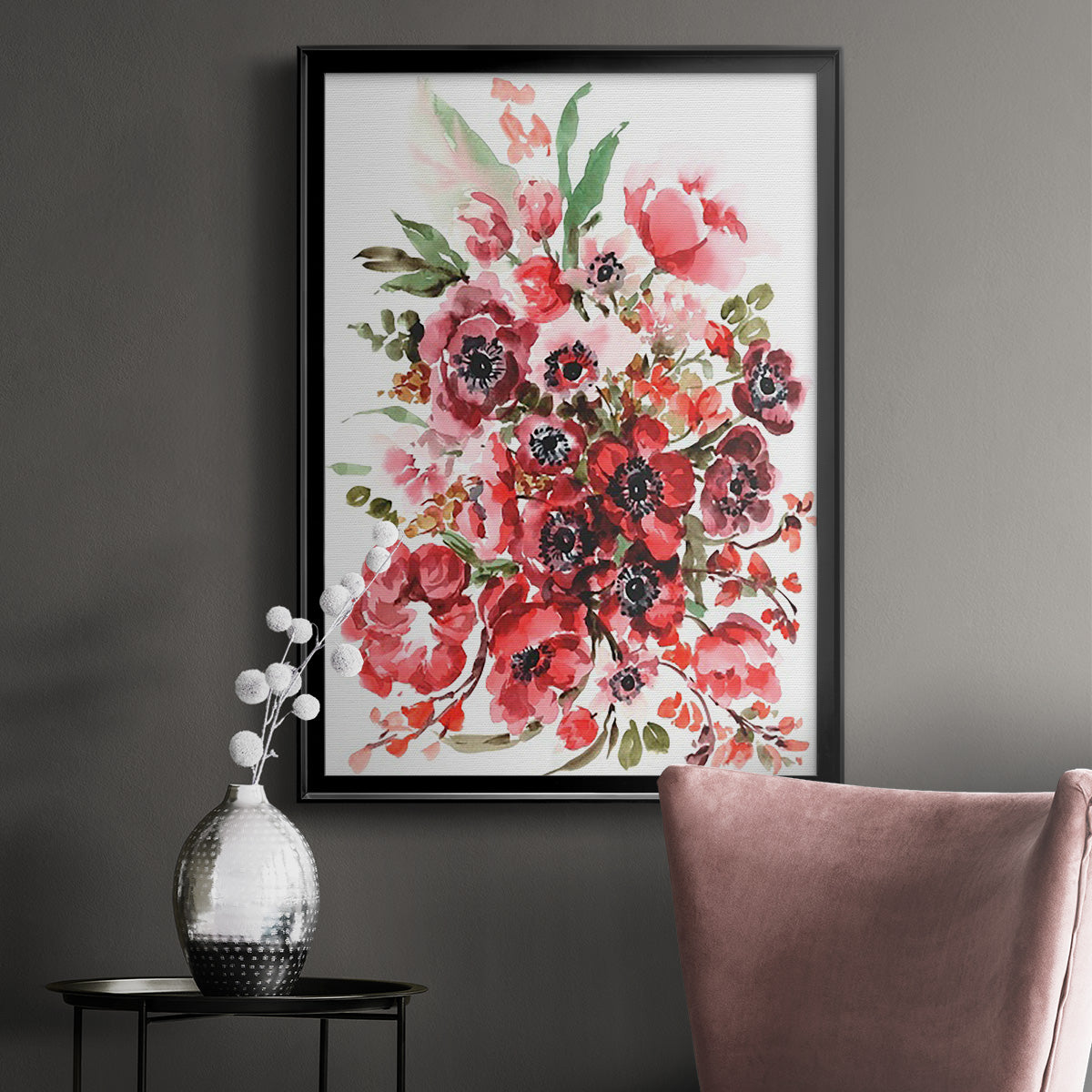 Icelandic Poppies II - Modern Framed Canvas Print