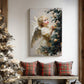 Warm Lantern Snow Serenade - Canvas Art Print