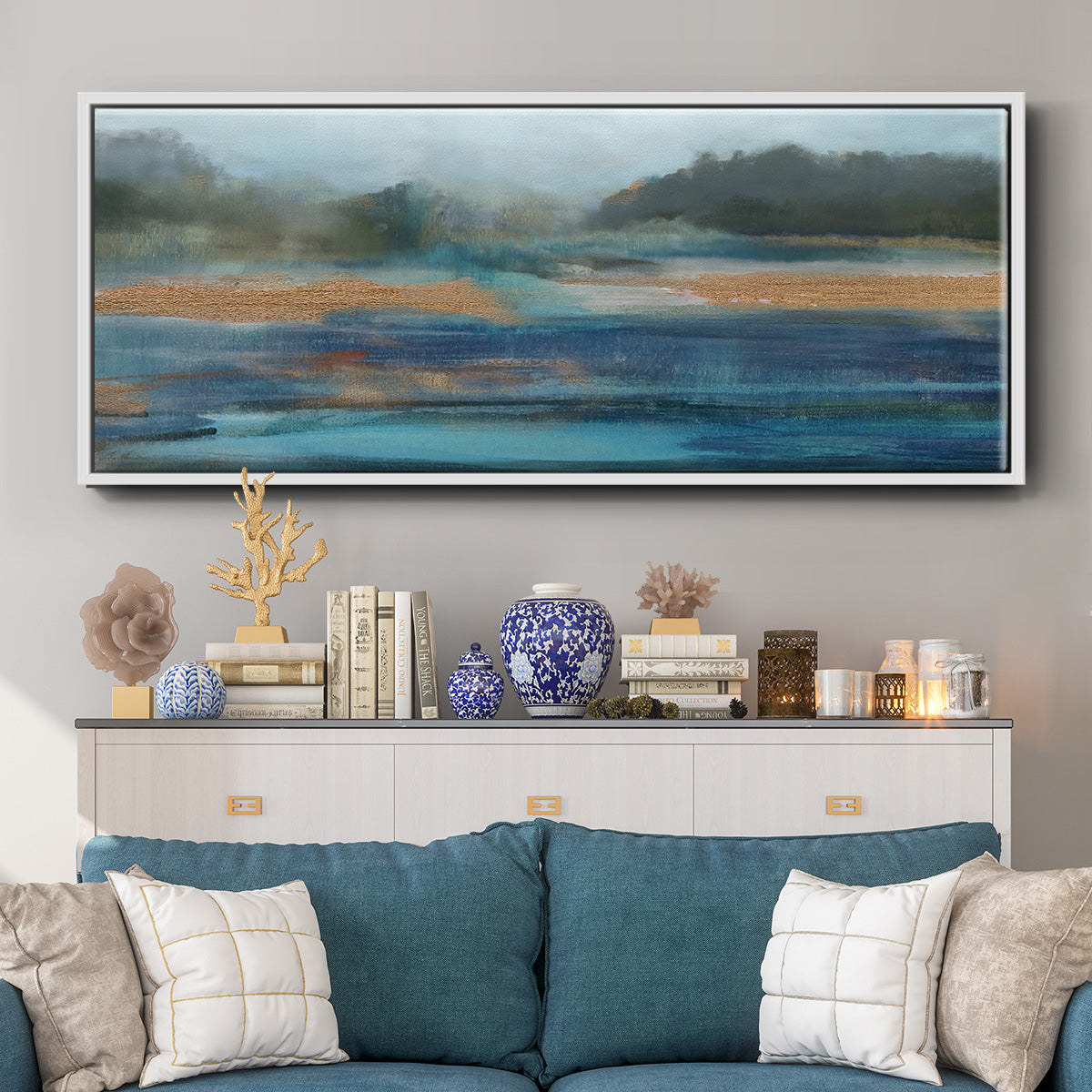 Cold Spring - Floater Framed Canvas Print