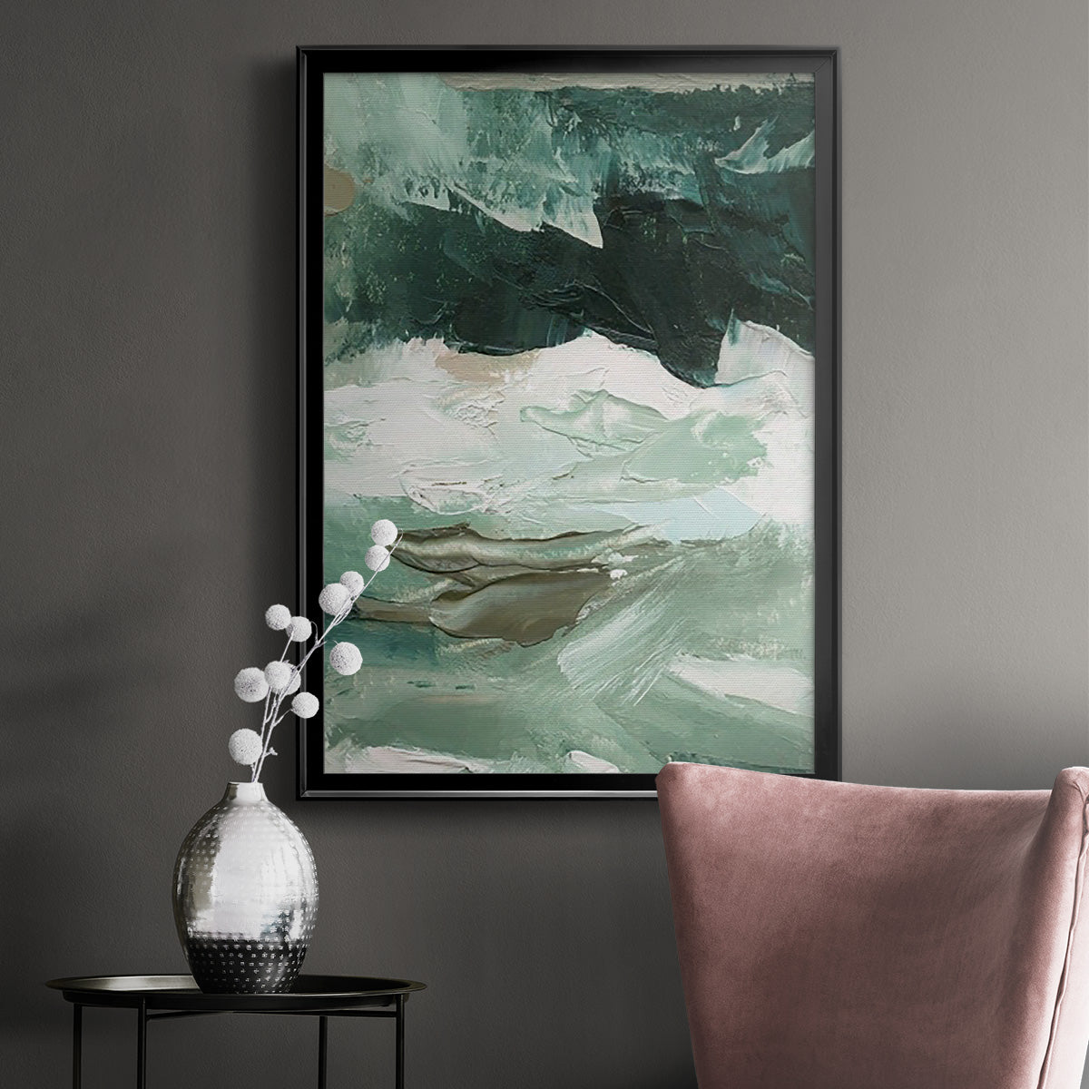 Crashing I - Modern Framed Canvas Print