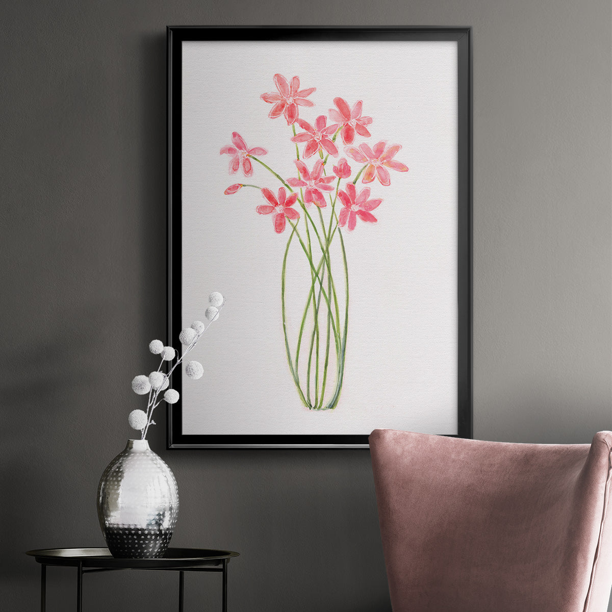 Intertwined Bouquet II - Modern Framed Canvas Print