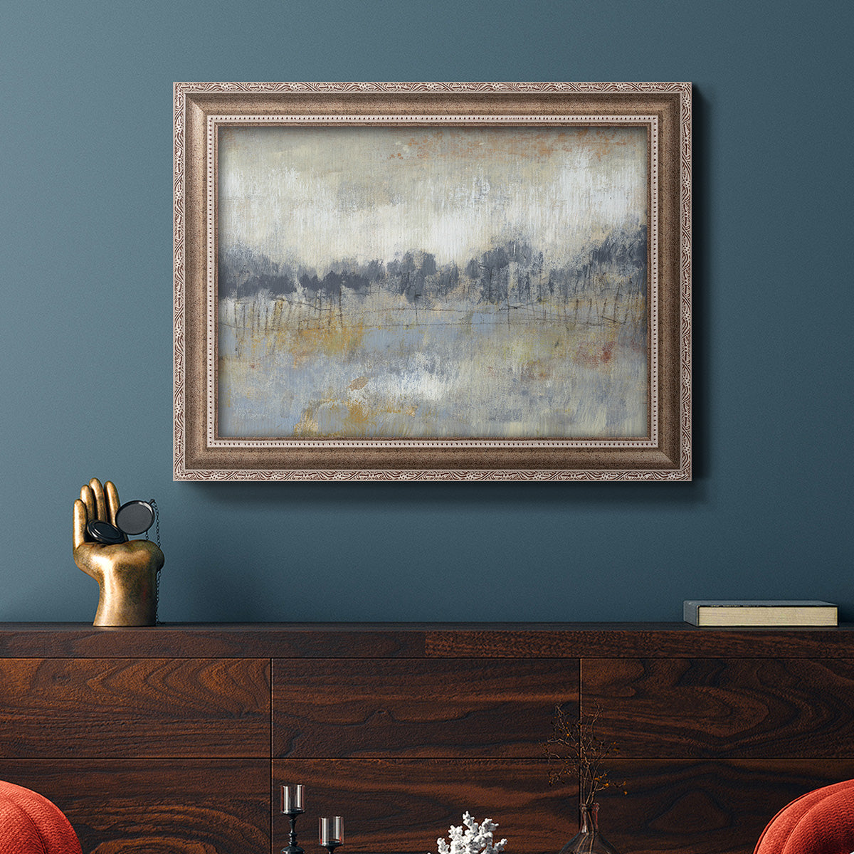 Cool Grey Horizon II Premium Framed Canvas- Ready to Hang