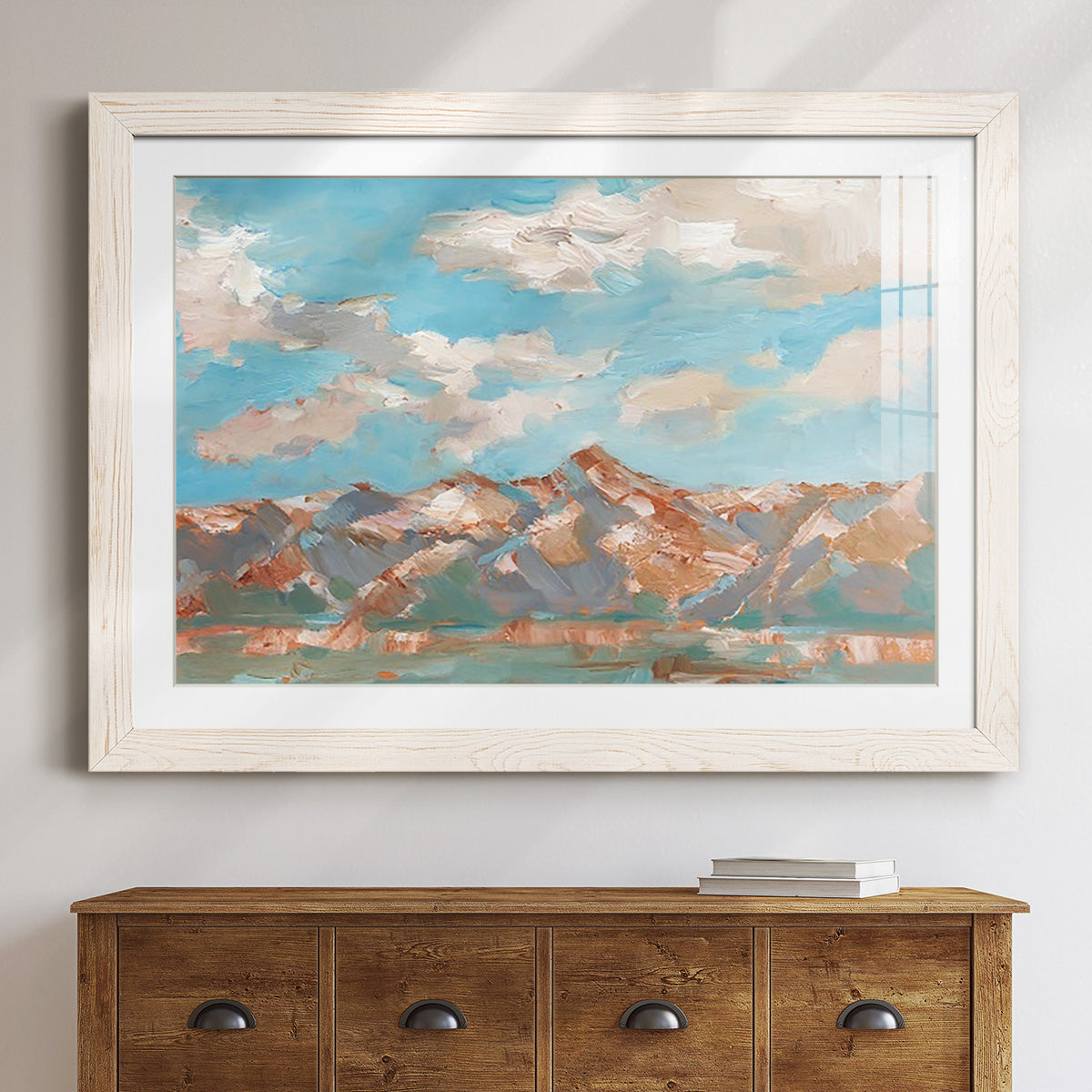 Pastel Western Vista II - Barnwood Framed Art Print