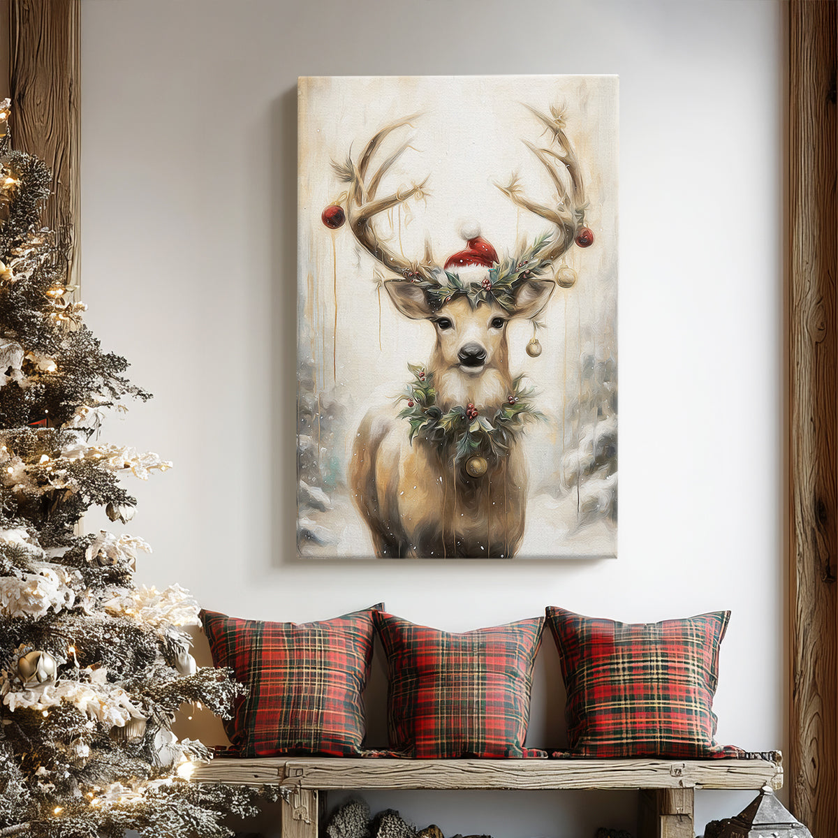 Midnight of Golden Yule - Canvas Art Print