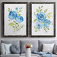 Blue Morning Bouquet I - Premium Framed Canvas 2 Piece Set - Ready to Hang