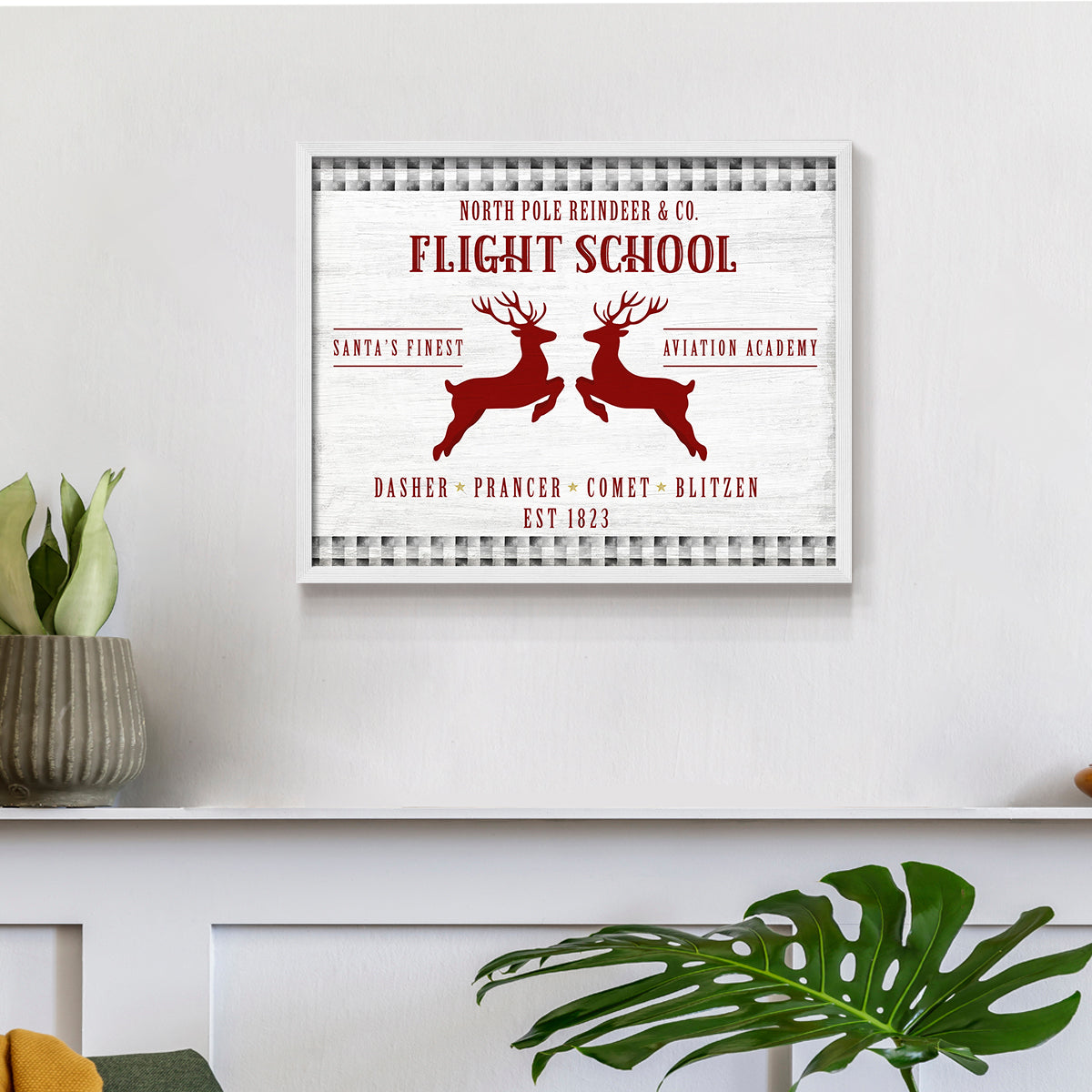 45162,north pole,reindeer,flight school,santa,aviation,academy,christmas,holiday,decor,sign,festive,winter,animals,training,elves,charming,playful,red,white,established,education,seasonal,holiday cheer,children,magic,snow,whimsical,creativity,tradition,art,celebrations,joy,spirit,unique,design,fun,imaginative,graphic,attraction,entertainment,character,Re-stickable,Landscape & Nature