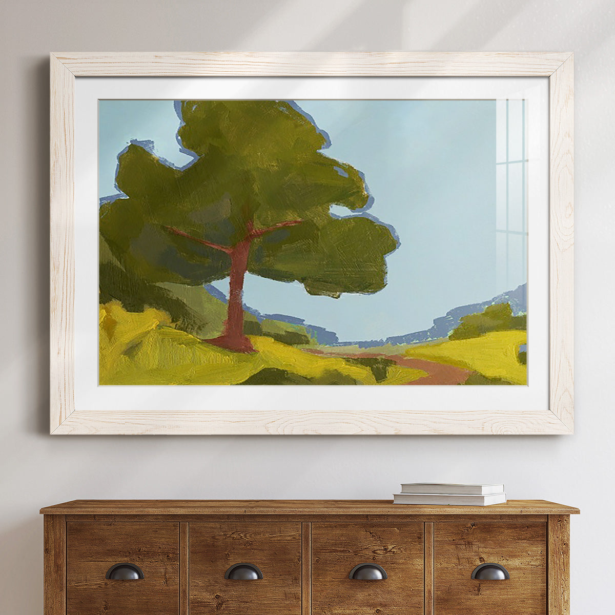 Bright Park II - Barnwood Framed Art Print