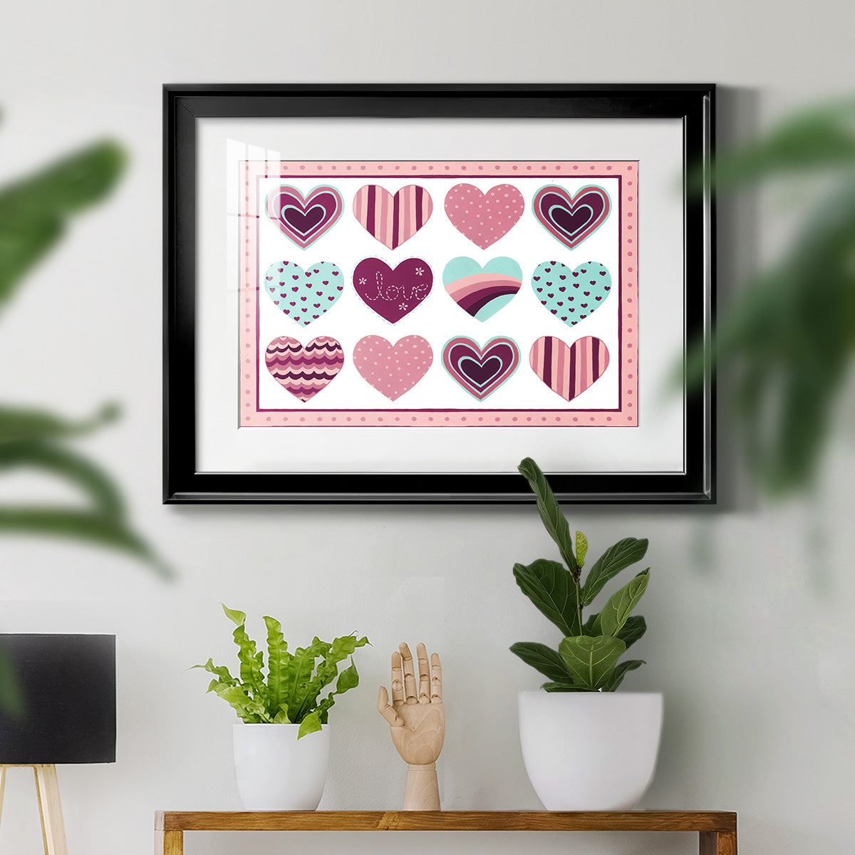 Sweet Valentine Collection A - Modern Framed Art Print