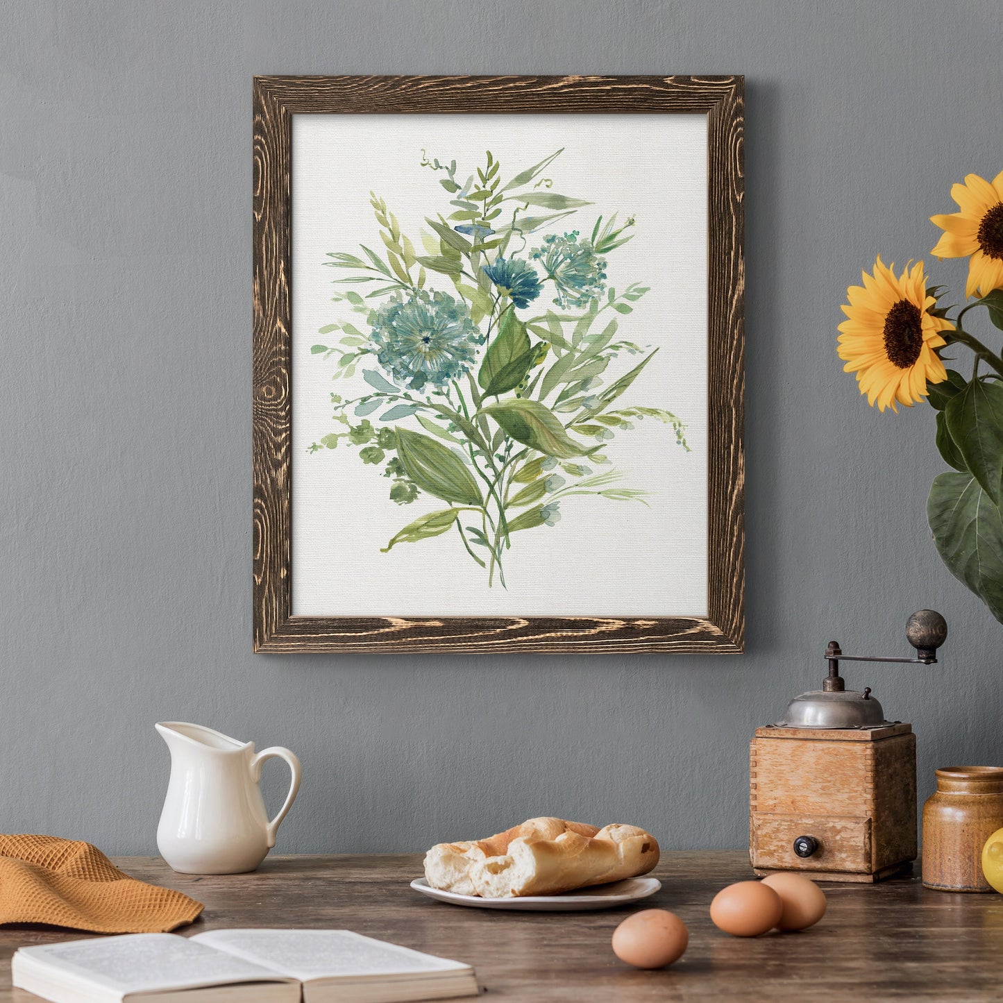 Greenery II - Premium Canvas Framed in Barnwood - Ready to Hang