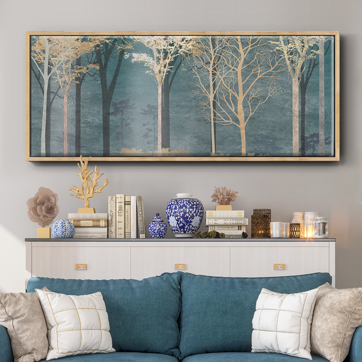 Into the Woods - Floater Framed Canvas Print