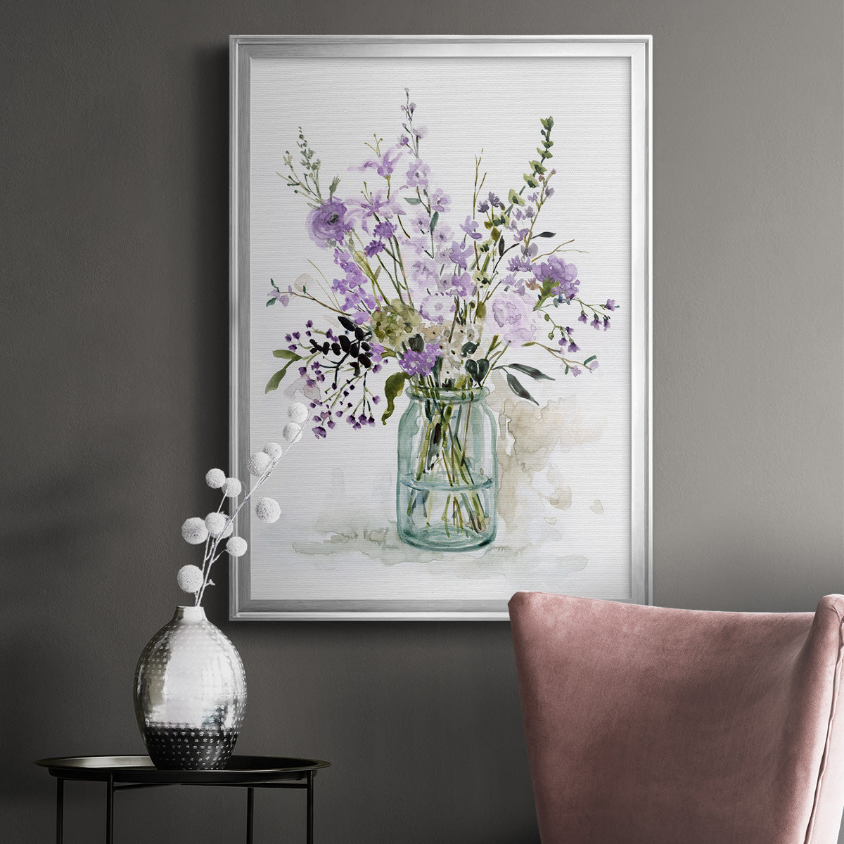Purple Passion II - Modern Framed Canvas Print