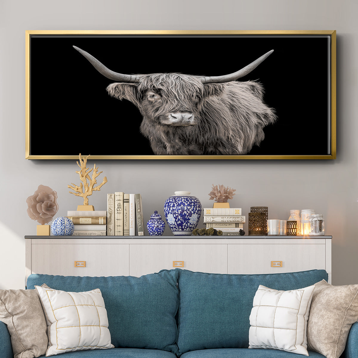 It's a Mooood I - Floater Framed Canvas Print