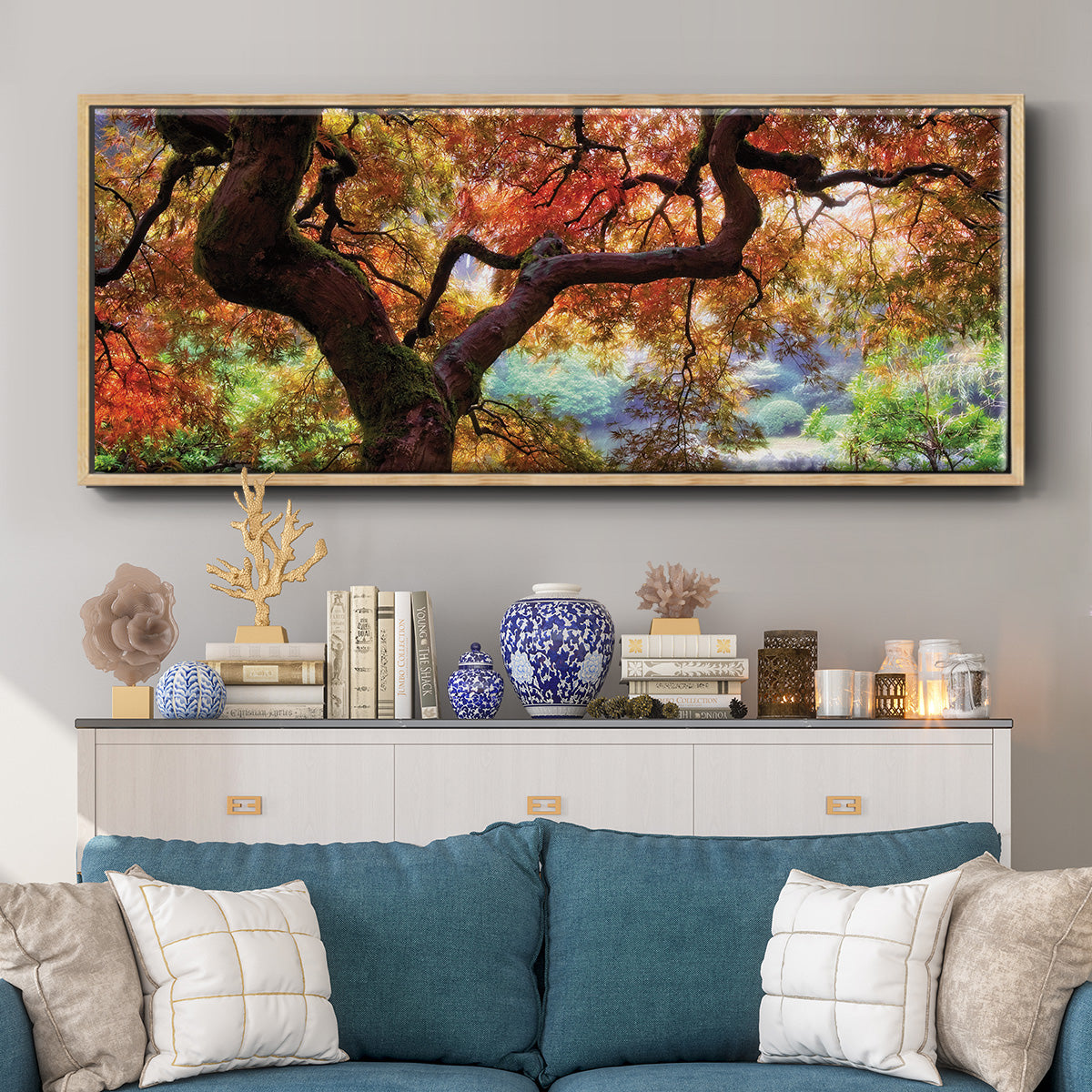 Dreaming of October - Floater Framed Canvas Print