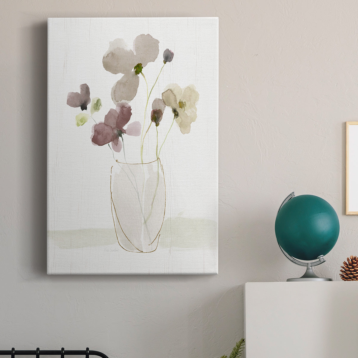 Choose Happy Bouquet II - Canvas Art Print