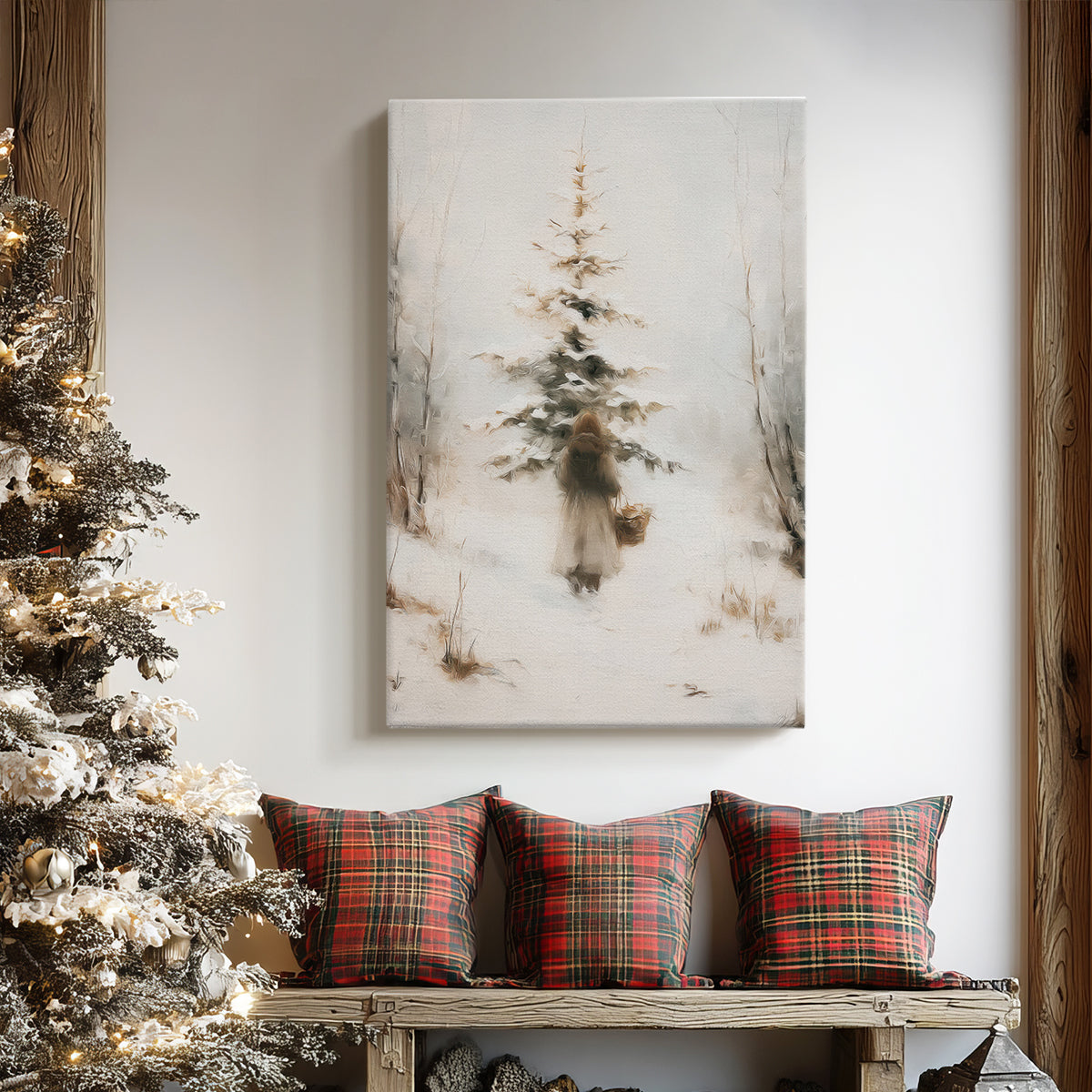 Frostlit Snow at Dusk - Canvas Art Print