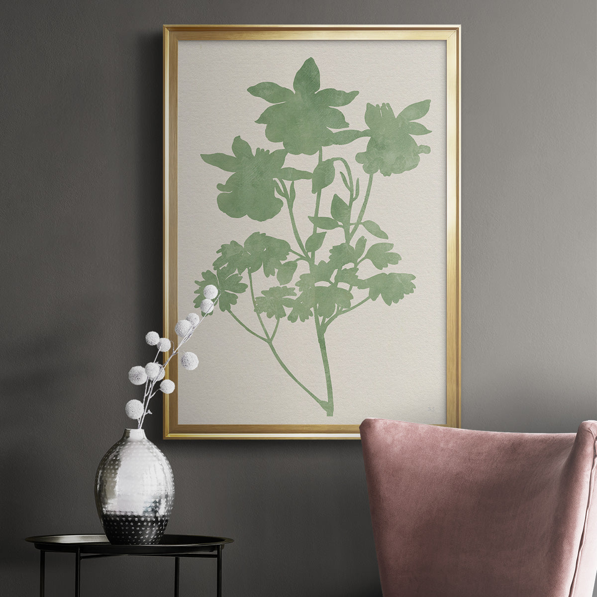 Vintage Garden I - Modern Framed Canvas Print