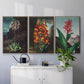 Temple of Flora I - Framed Premium Gallery Wrapped Canvas L Frame 3 Piece Set - Ready to Hang