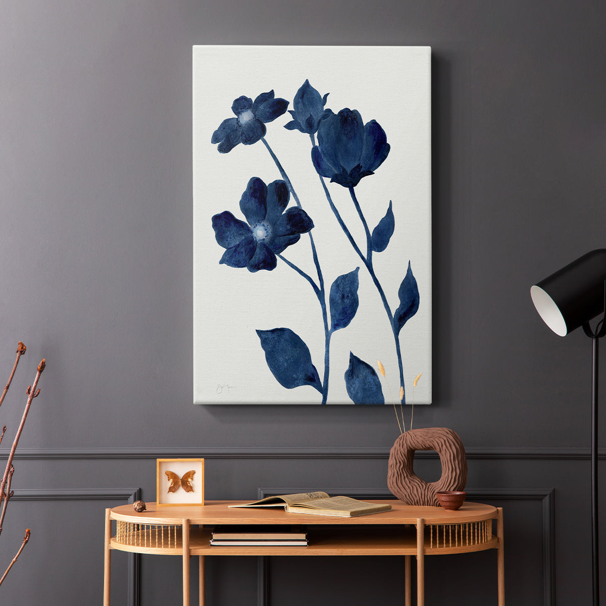 Indigo Bloom I - Canvas Art Print