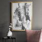 Graphite Abstract III - Modern Framed Canvas Print