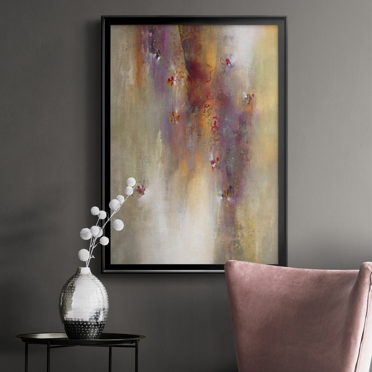 Scarlet Summer - Modern Framed Canvas Print