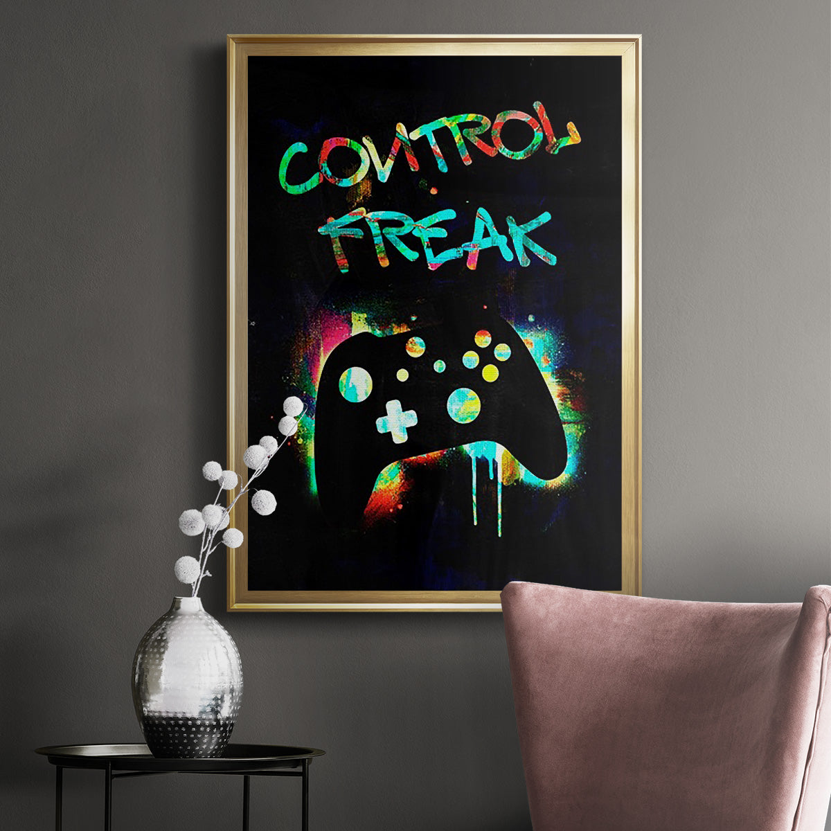 Gamer Tag I - Modern Framed Canvas Print