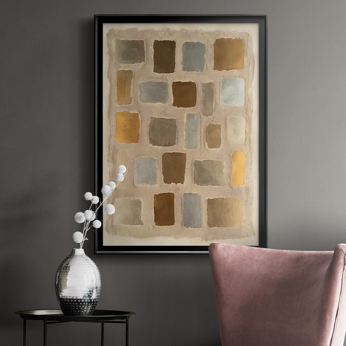 Sand Shaped II - Modern Framed Canvas Print