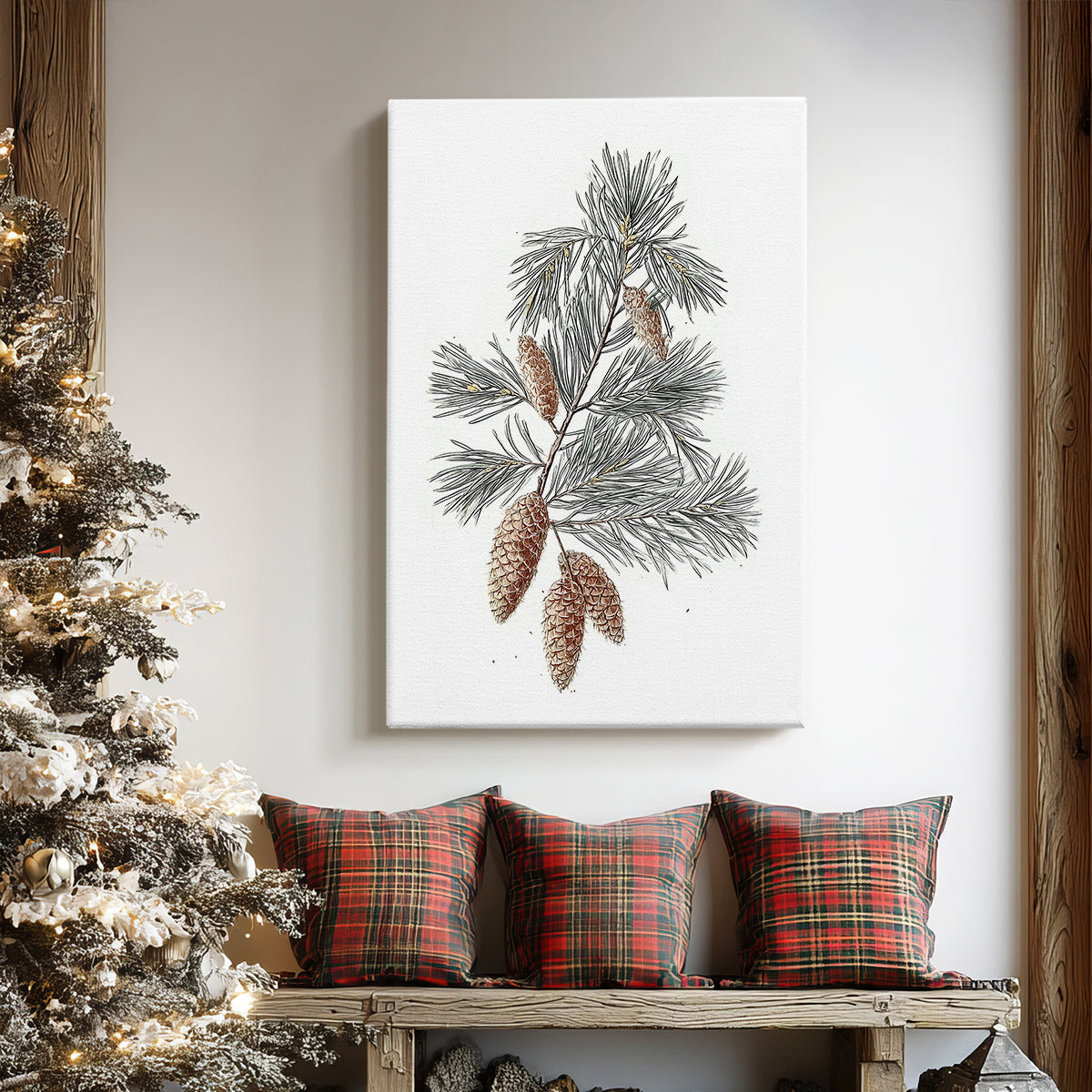 Silver Whisper of Carols - Canvas Art Print