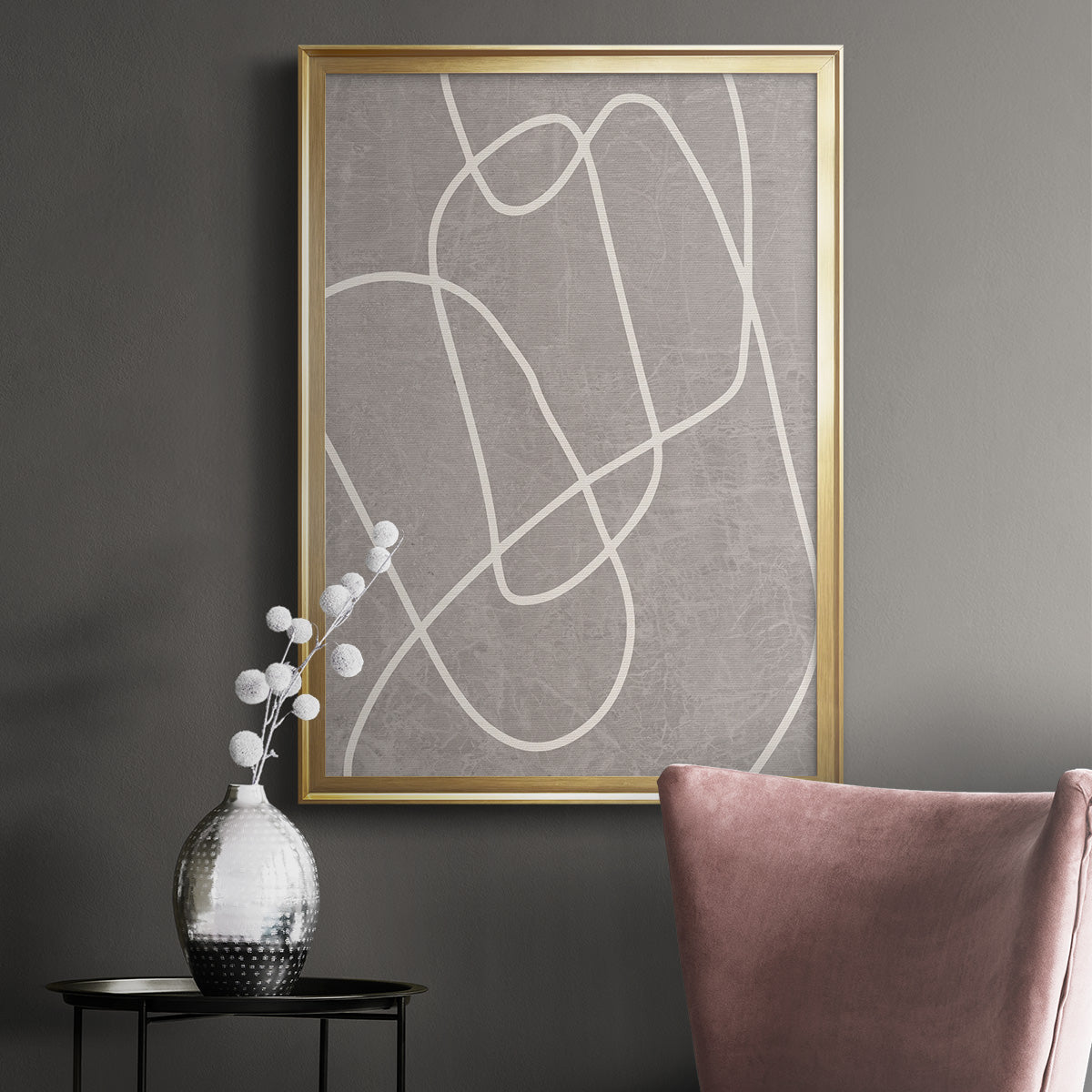 Fissures II - Modern Framed Canvas Print