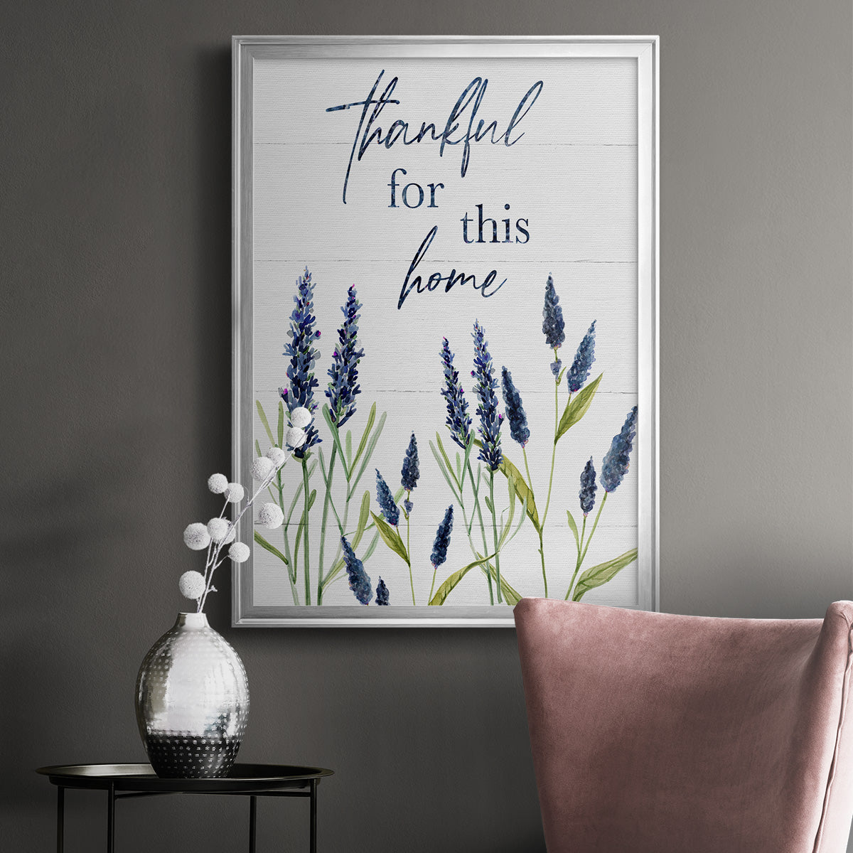 Thankful for this Home - Modern Framed Canvas Print