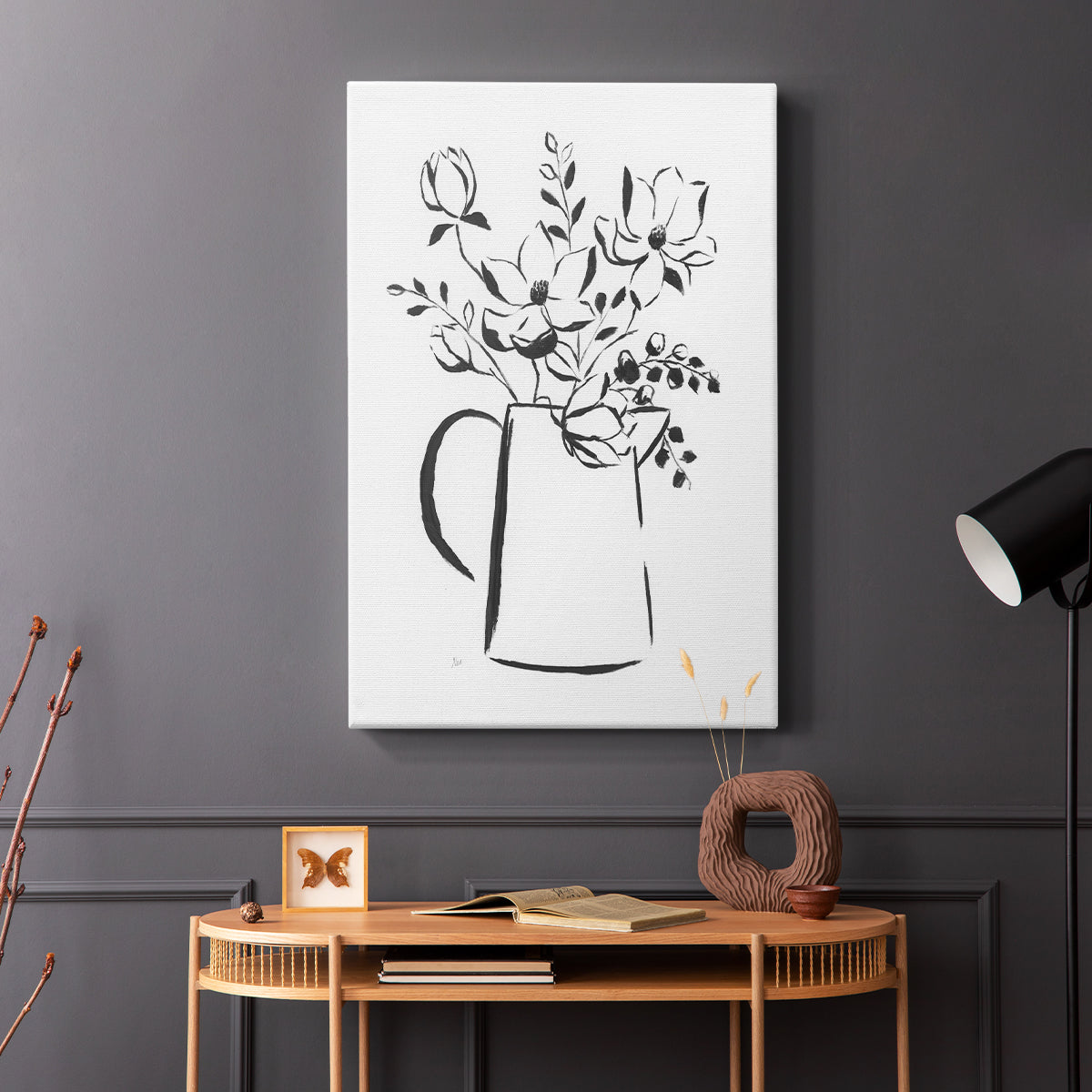 Sketchy Bouquet I - Canvas Art Print