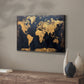 Gold and Navy Map V - Canvas Art Print