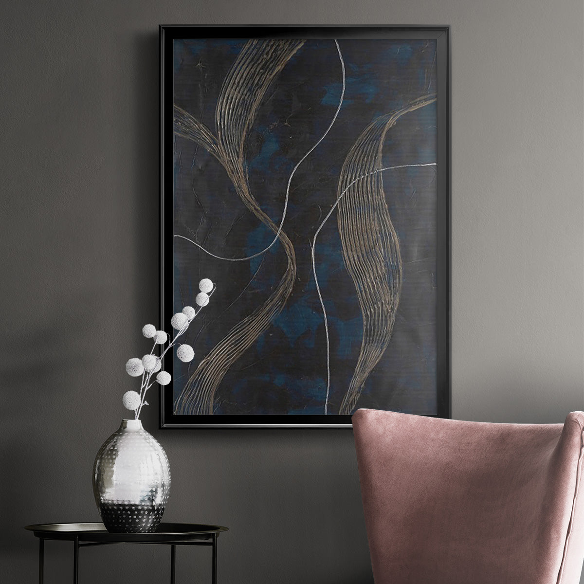 Laminar Flow II - Modern Framed Canvas Print