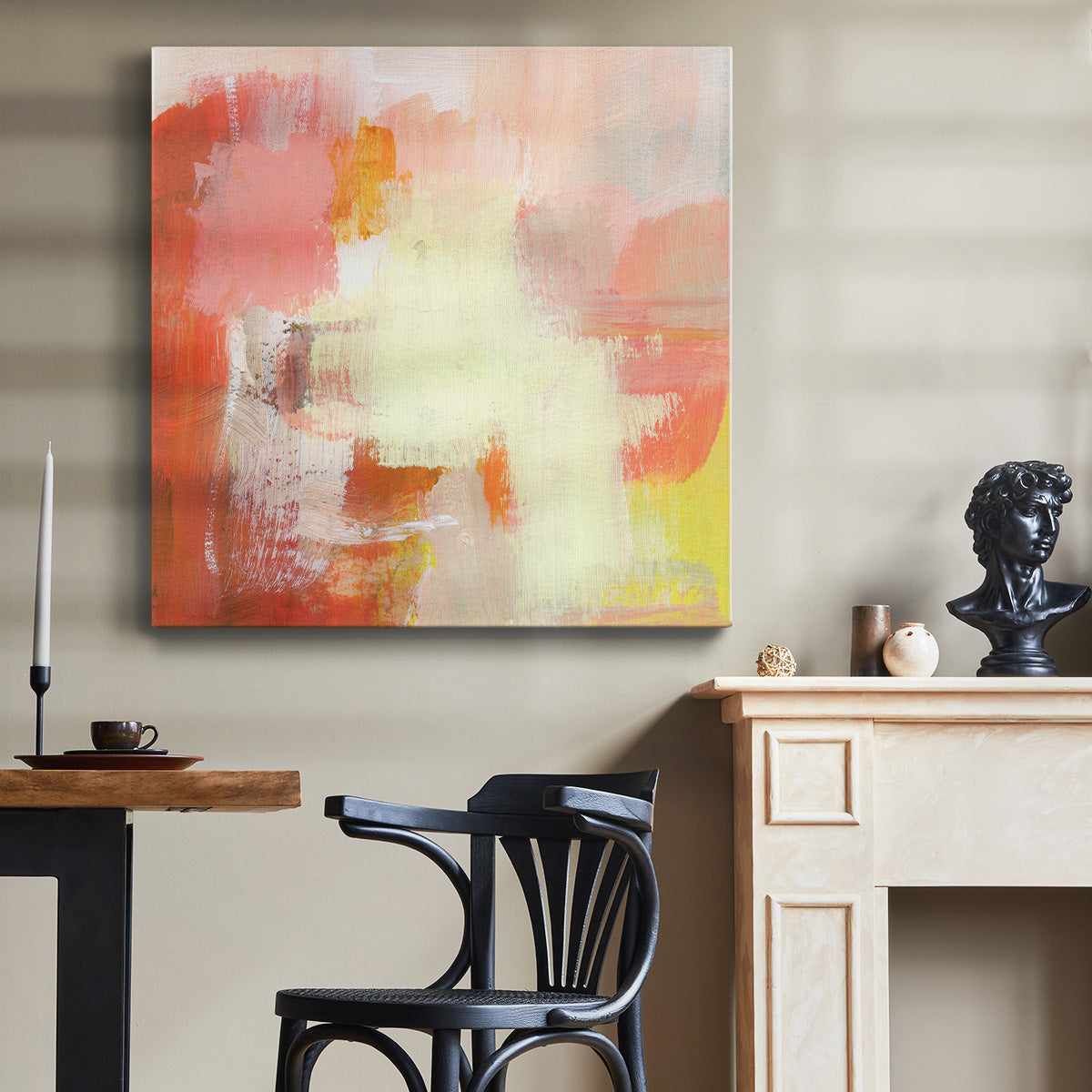 Yellow and Blush III - Canvas Art Print
