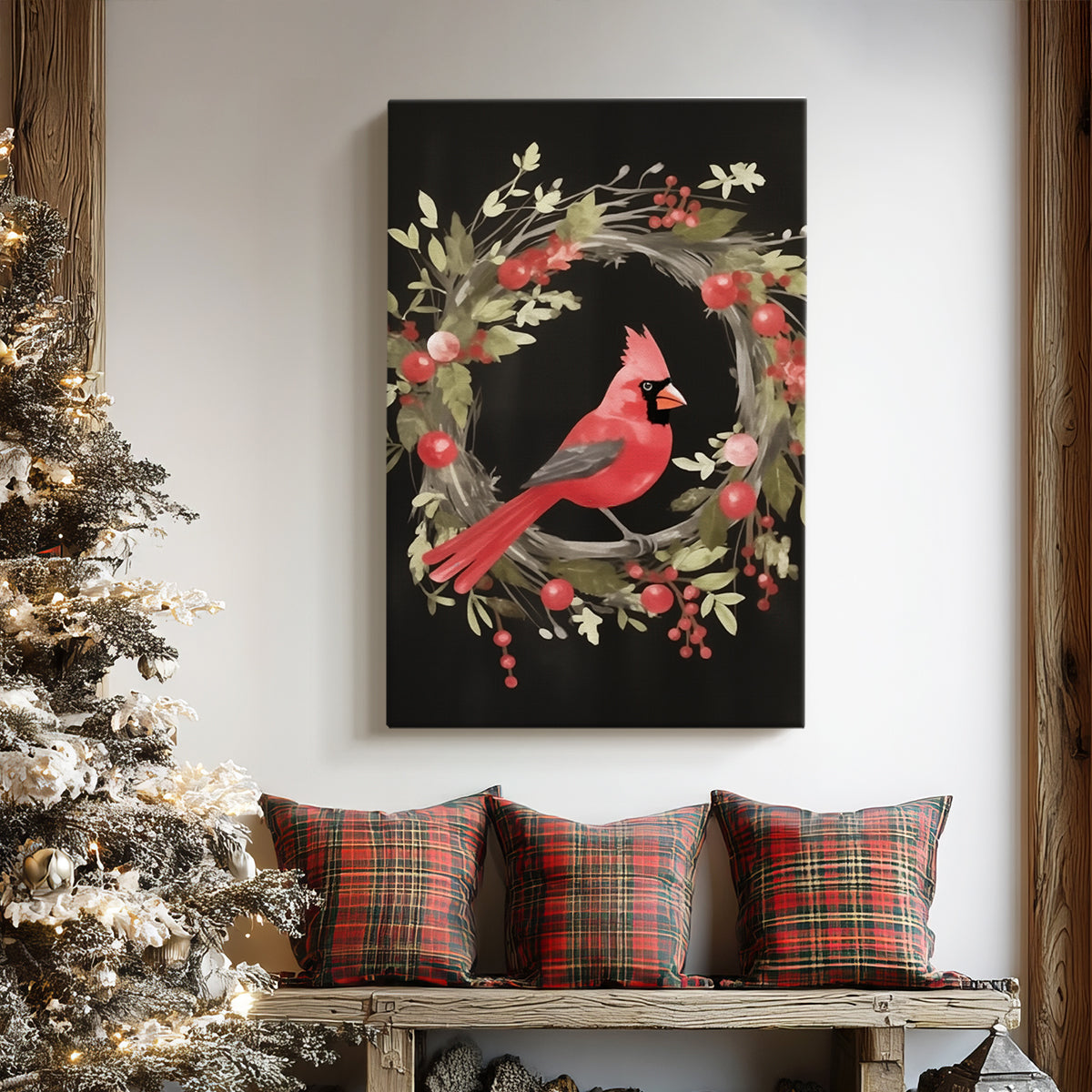 Warm Lantern Nativity at Eve - Canvas Art Print