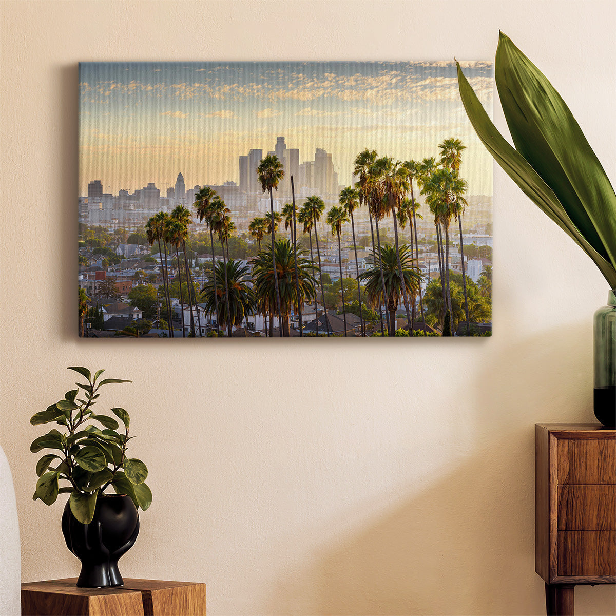 Downtown Los Angeles at Sunset - Canvas Art Print