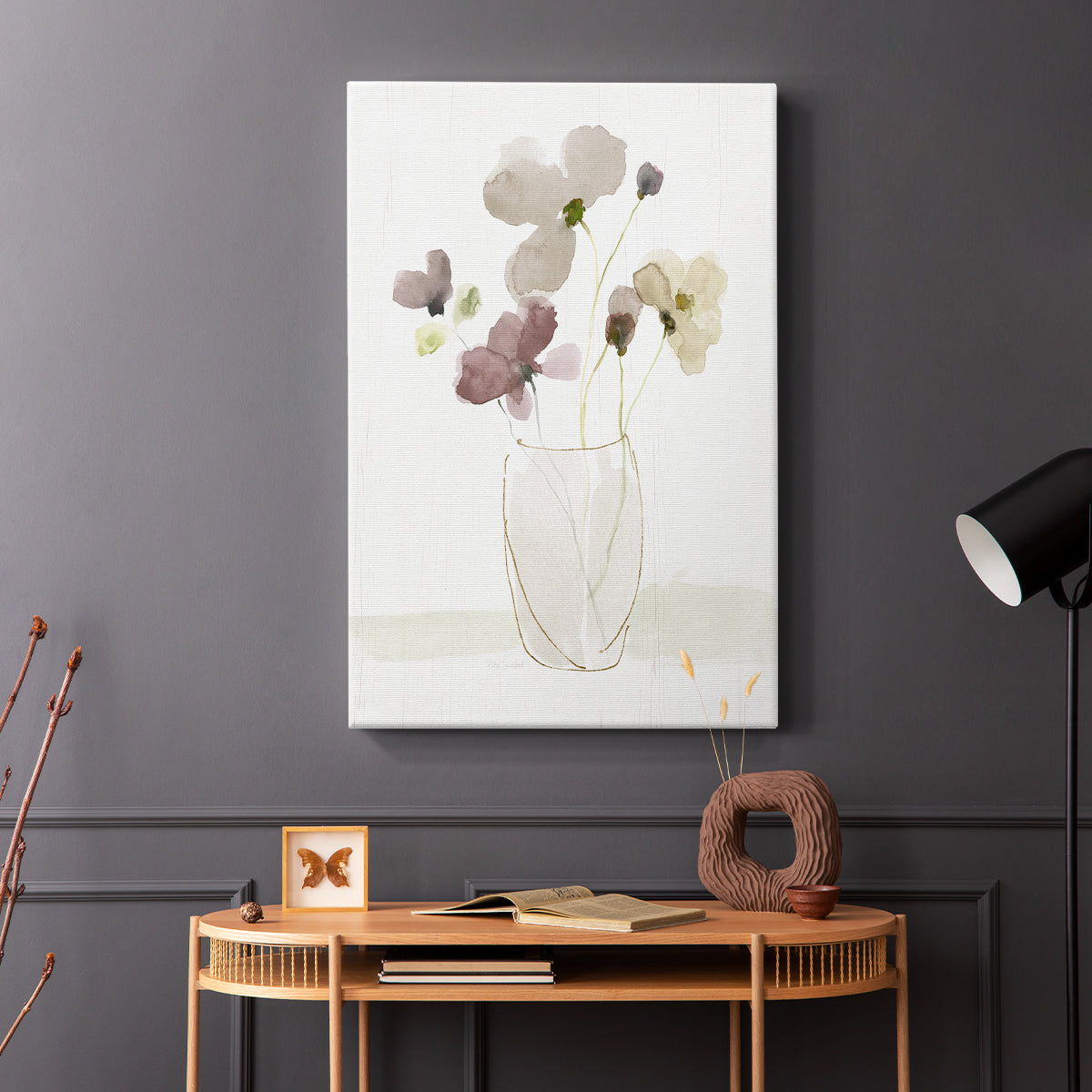 Choose Happy Bouquet II - Canvas Art Print