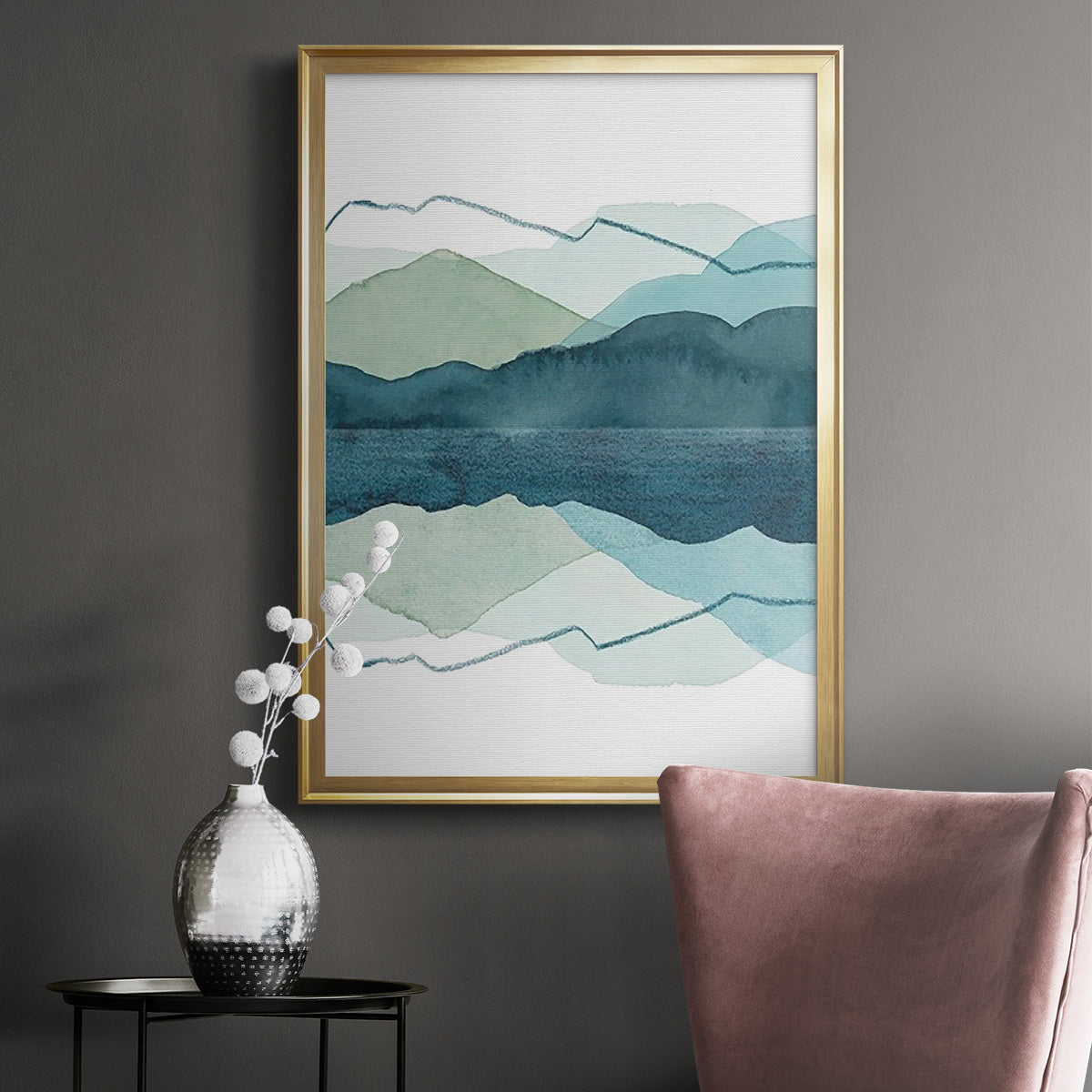 Icicle Range II - Modern Framed Canvas Print