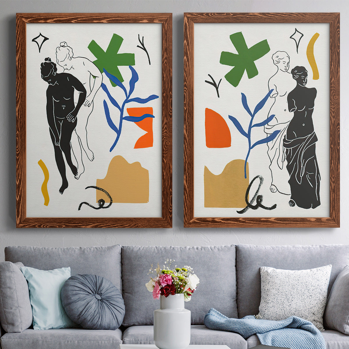 Starry Venus III - Premium Framed Canvas 2 Piece Set - Ready to Hang