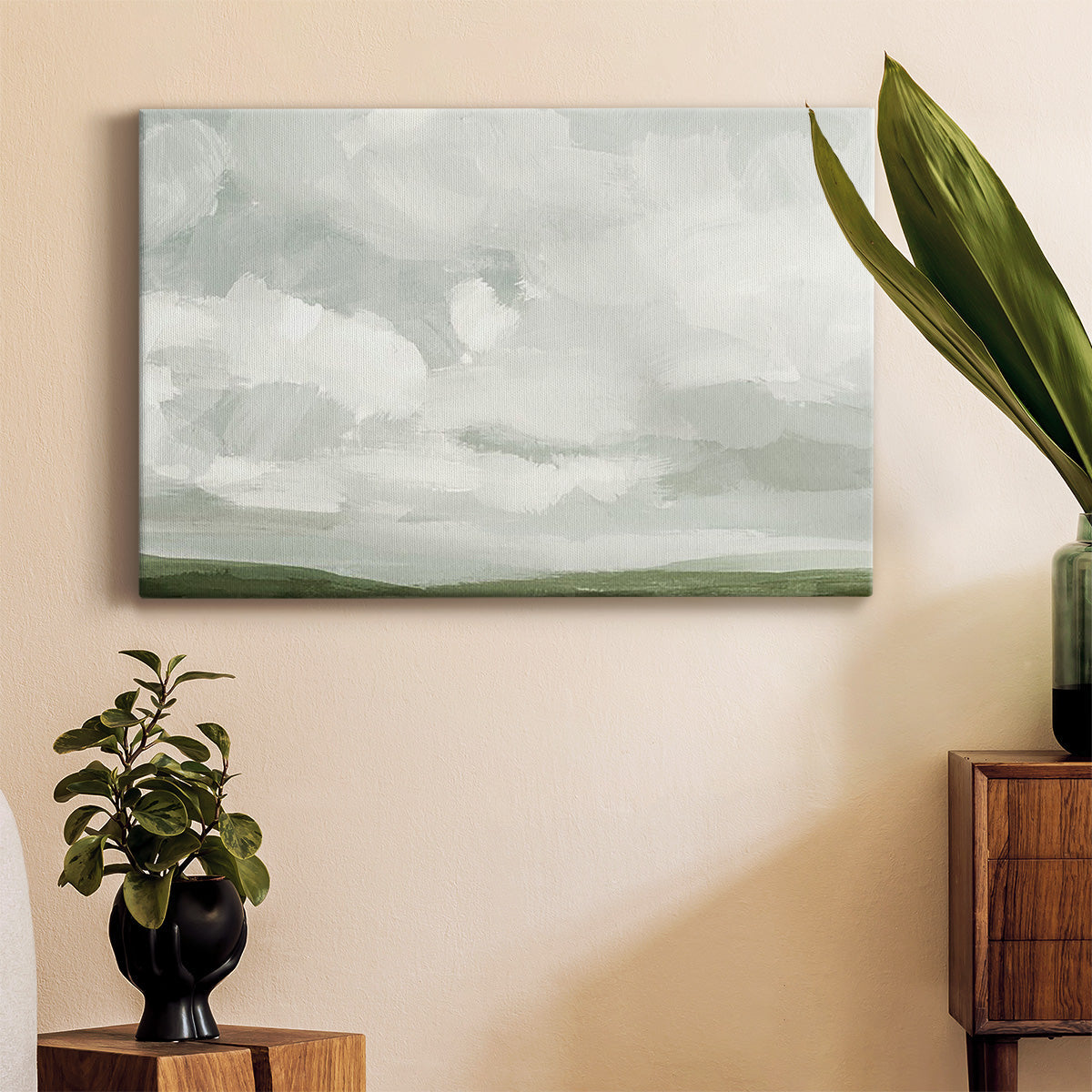 Gray Stone Sky IV Premium Gallery Wrapped Canvas - Ready to Hang