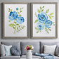 Blue Morning Bouquet I - Premium Framed Canvas 2 Piece Set - Ready to Hang