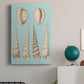 Sepia & Aqua Shells VI - Canvas Art Print