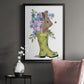 Welly Bunny And Bee - Modern Framed Canvas Print