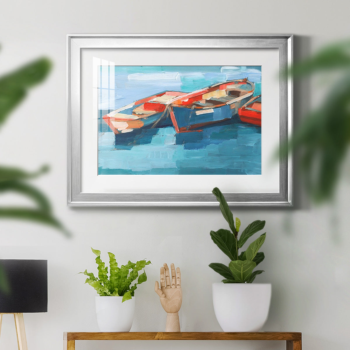 Primary Boats I Premium Framed Print - Ready to Hang