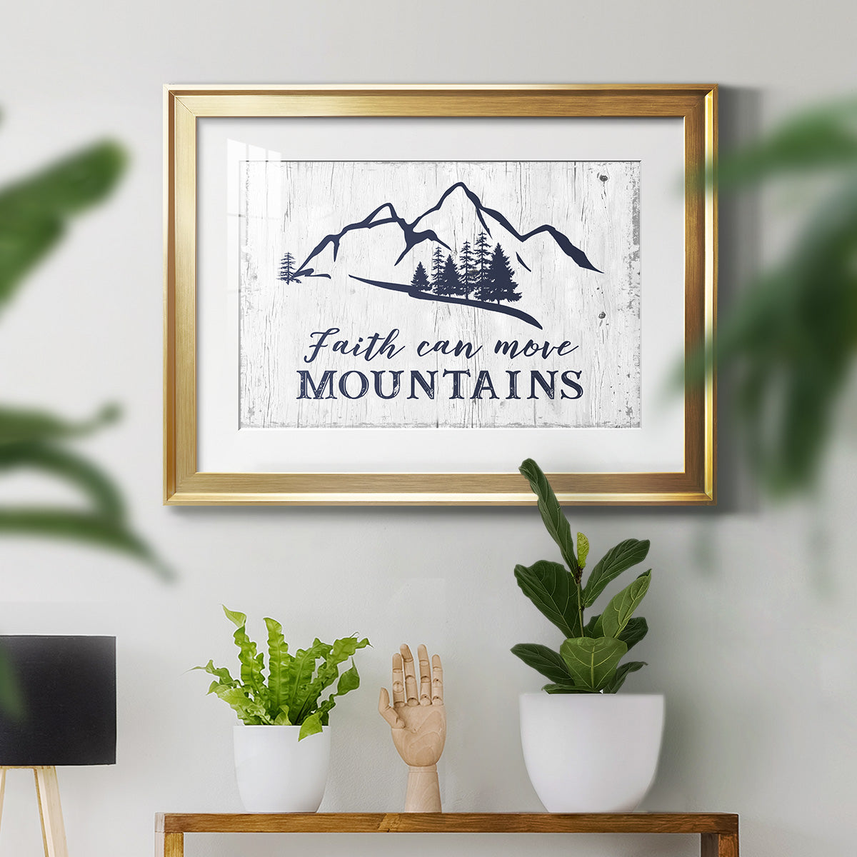 Move Mountains - Modern Framed Art Print