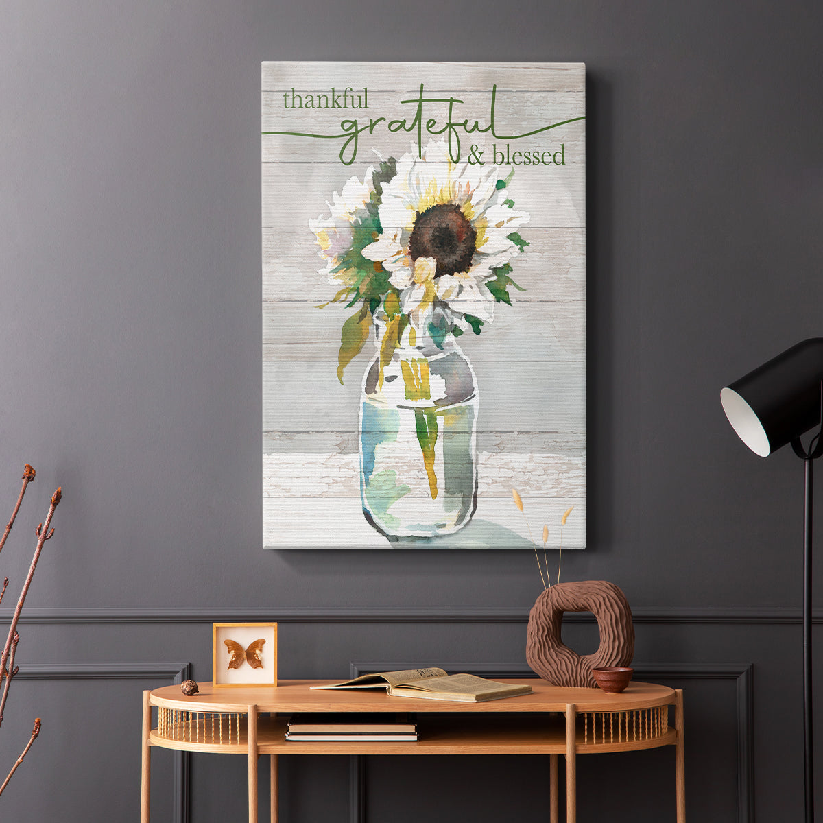 Thankful, Grateful, Blessed - Canvas Art Print