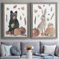 Cute Autumn Forest I - Premium Framed Canvas 2 Piece Set - Ready to Hang